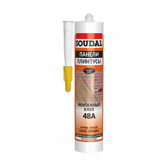 Клей (Жидкие гвозди) Soudal (Соудал) для стеновых панелей каучуковый 48A (300мл)