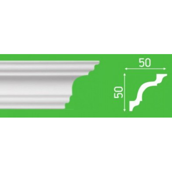 Плинтус потолочный LP-S6 50*50*2000 мм