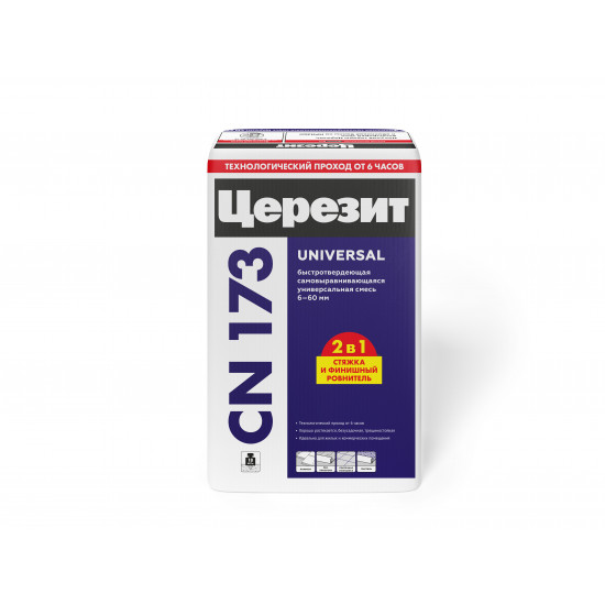 Ceresit CN 173 самовыравнивающийся наливной пол, 20 кг 6 - 60 мм
