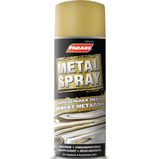 Эмаль аэрозольная Металлик золото PARADE Metal Spray Paint 35, 400 мл