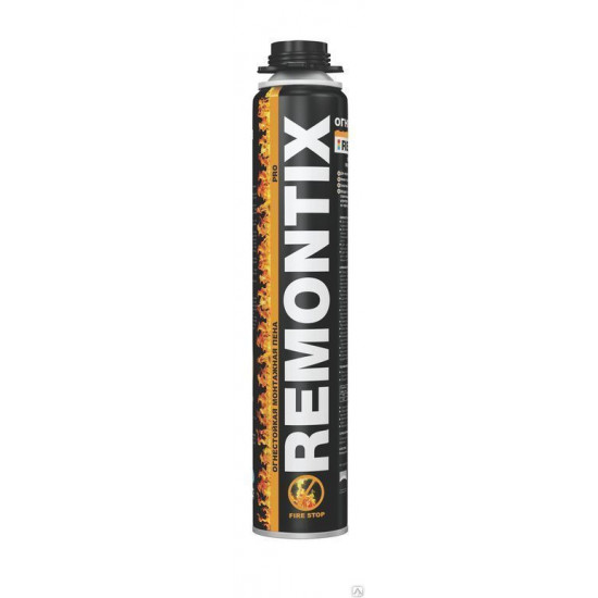 Пена монтажная огнестойкая REMONTIX PRO 65 пистолетная 850 мл