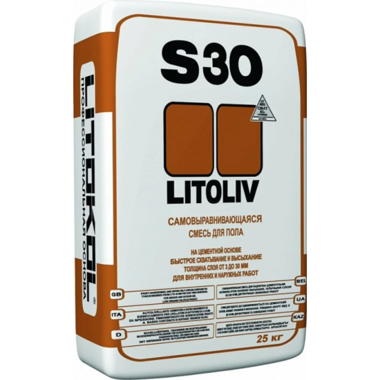 Самовыравнивающаяся смесь для пола Litokol Litoliv S30 (25 кг)