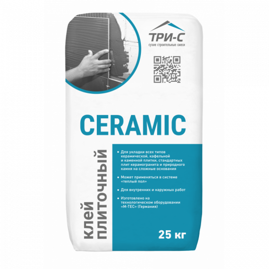 Клей плиточный ТРИ-С CERAMIC (25кг)