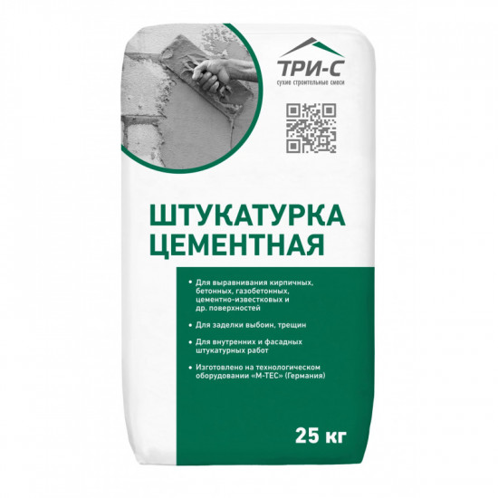 Штукатурка цементная ТРИ-С (25кг)