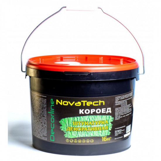 Штукатурка NovaTech Decorline КОРОЕД 1,5-2,0мм 16кг