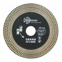 Диск алмазный отрезной Турбо серия Grand Cut & Grind 125х22.23 мм GCG002