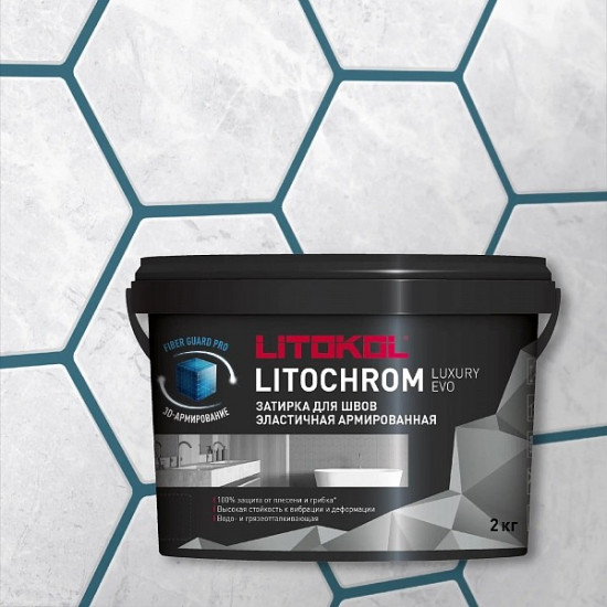 Затирка Litokol Litochrom Luxury Evo LLE.365 Лазурно-серый 2 кг