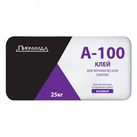 Клей для плитки А100 25кг Пирамида