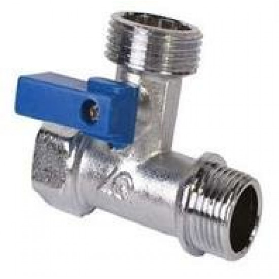 Кран шаровый трехпроходной 1/2"в-3/4"н-1/2"н