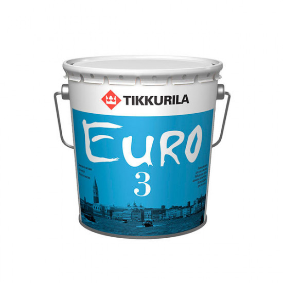 Краска латексная ТИККУРИЛА EURO MATT 3 база C Матовая(2,7л)