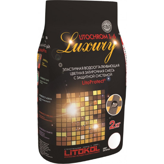 Затирка Litokol Litochrom Luxuru 1-6, светло-бежевая С.50 (2 кг)