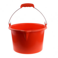 Ведро DECOR для красок и смесей 12л, ударопрочное, серия "PROFI" (оранжевый)