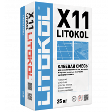 LITOKOL X11 Усиленный плиточный клей 25кг (ванные и душевые) LITOKOL X11 Усиленный плиточный клей 25кг (ванные и душевые)